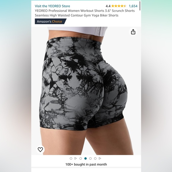 Amazon Scrunch Work-out shorts - Picture 2 of 5